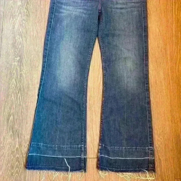7 for All Mankind Women's Cropped Jo Wide leg flare jeans Size 26 - Picture 5 of 10